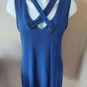 Cable & Gauge Blue Bottom Flare Tank Top